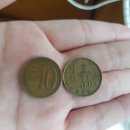 옛날 10원 동전 2개 이미지