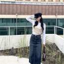 잠뱅이 | 가을 코디 필수템 롱청치마 잠뱅이 진청 데님 스커트 추천