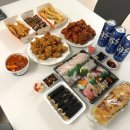 김밥천국(큰시장점) | [강원도 속초중앙시장] 먹거리 포장 후기(+회,초밥,닭강정,단호박식혜,오징어순대,튀김,꼬마김밥,떡볶이...