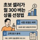 초보 셀러가 월 300 버는 상품 선정법
