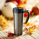 스타벅스 텀블러 Stainless Steel Tumbler with Handle - Charcoal, 16 fl oz 이미지