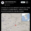 [지진속보] 02-07 02:35 충북 충주시 북서쪽 22km 지역에서 추정규모4.2 지진발생 이미지