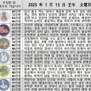 2025년 1월 13일 운세 및 세상 소식 이미지