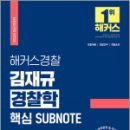 2024 해커스경찰 김재규 경찰학 핵심 SUBNOTE 서브노트,김재규,해커스경찰 이미지