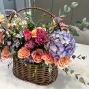 HY 우정점 스톡포인트 | 플라워 클래스 생화 수국 선물 꽃바구니 만들기