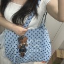 [ 여자에코백 ] 홈바디띵즈에코백 홈바디 클래식 도트백 스카이블루 내돈내산 후기