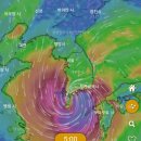 현시각 태풍 콩레이 위치 + 비구름 사진 이미지