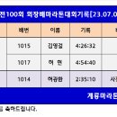 대전100회 회장배마라톤대회기록[23.07.01] 이미지