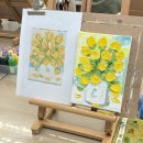 수원-1162 | 광교공방 성인취미미술 스타트화실 꽃 나이프화 원데이클래스 후기