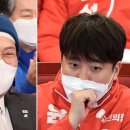 출구조사 발표 순간… 與는 환호, 野는 15초 박수치다 정적 이미지