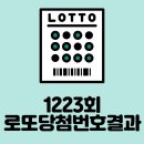 씨유(CU) 팽성센터점 | 1223회 로또 당첨번호 결과