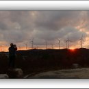 풍차와해넘이 이미지