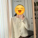 룩캐스트 트위드자켓 그레타 트리밍 아이보리 S 후기 내돈내산 여성 봄자켓 추천