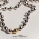 H(합덕)-HL-1 | 이에르로르 H에디션 (C) 볼 목걸이 38cm 초커형 HL6N32608CB380