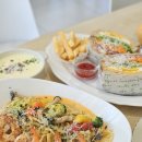 부산 에코델타시티 카페 그리움 재방문 브런치 맛집/클럽샌드위치 세트/쉬림프오이스터크림파스타
