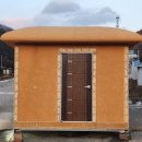 황토찜질방 | 전북 부안 5.5평 이동식 황토찜질방 시공 | 현관 포함 구조 설치 후기