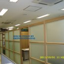 송파구문정동에 사무실칸막이대신 상부오픈형유리파티션으로 시공현장사진입니다. 이미지