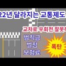 2022년 부터 달라지는 교통제도. 교차로 우회전 잘못하면 범칙금 벌점 자동차보험료 폭탄.우회전 횡단보도 강력단속.자동차 운전 과태료 이미지