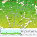 대야산-둔덕산-조항산-청화산-장성봉 등산지도(괴산군,문경시) 이미지