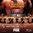 오늘 (7월 27일 아침 6~7시) 중계 예정인 UFC on FOX 12 대진표 이미지