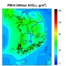 한국대기질 예보시스템 - 미세먼지(PM10)와 초미세먼지(PM2.5) 예보 11월9일(금) ~ 11월13일(화) 예보 이미지