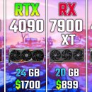 유튜브 RX 7900 XTX vs RTX 4090 vs RX 7900 XT vs RTX 4080 7종 게임 테스트 이미지