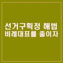 선거구 획정 해법제안 이미지