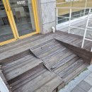 르노삼성자동차조립식당(동백) | 삐걱대고 미끄러운 방부목 데크보수, 논슬립시공