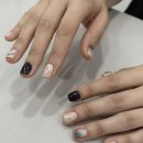 [창원네일] 세련된 무드 가득!블랙&베이지 믹스매치 네일 후기🖤