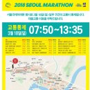 서울국제마라톤 대회 교통통제 안내 이미지