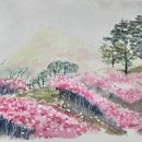 진달래 핀 풍경 이미지