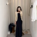 (주)더네이비플레이트 | [SIE] 시에 르네 백 타이 드레스 네이비 | 리즐링 시어 가디건 셔벗 베이지 후기💌