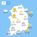 10월 16일 토요일 날씨 이미지