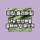 피캄홀리바질 버블 딥마스크 모공팩 효과 내돈내산 후기 성분 사용방법