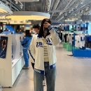 삼성라이온즈 춘잠 춘추점퍼 2024년 버전 실착 후기, 우븐 맨투맨 블루컬러랑 색깔비교