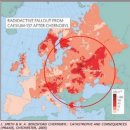 내가 수작업으로... 간단하게 체르노빌 방사능 낙진(세슘) 위치를 .. 일본에 한번 그려봄.... 이미지