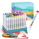 진솔아트 | 아트엑스 아크릴 마카 브러시형 60색 C세트로 슈링클스 그림 파츠 만들기 | 포코포코 폰 케이스 꾸미기