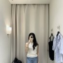 샌느 | 에센셜 슬리브리스•베안 폴드 오버 슬리브리스•밀로 릴렉스드 핏 데님•샌느 백 타이 블라우스 피팅 후기