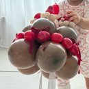 오케이비드 | 대전 바비드블랙 딸기시루 풍선 케이크 돌잔치 파티 풍선