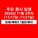 11월 3주차 주요 증시 일정(이중항체 관련주, ADC, 지주사, 증권, 방산, 유리기판, 소캠, 게임, 창투사...