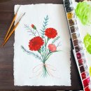 패브릭아트 수채화 이미지