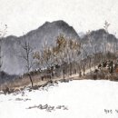 수묵담채화 이미지