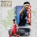 2023 아시아 발롱도르 1위 손흥민(2위 김민재) 이미지