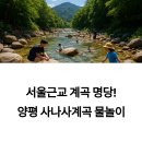 사나사(중간,약수터 앞) | 사나사계곡 물놀이 가능한 구간과 가족 나들이 팁