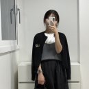 더블클릭PC방 기장점 | 메종키츠네 더블 폭스헤드 가디건 블랙 XS｜158cm 키작녀 착용후기 &amp; 사이즈·코디팁