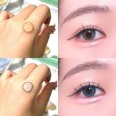 유앤아이안경콘택트 | [LensVery] 렌즈베리 유앤아인 실루엣 2 원데이 크림 베이지 및 블루 그레이 착용샷 후기