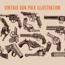 vintage gun pack illustration 이미지