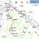 금정산 둘레길 전체구간및 구간 지도 이미지