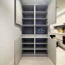 덕천전자 | 부산 포레나 덕천 주방 홈카페장, 수납장, 전자레인지장, 밥솥장 포켓도어 맞춤 제작 후기