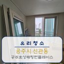 효성해링턴 플레이스 | [유리청소]공주 효성해링턴플레이스 아파트 유리청소물때 제거부터 페인트분진 제거, 창틀청소까지 꼼꼼...